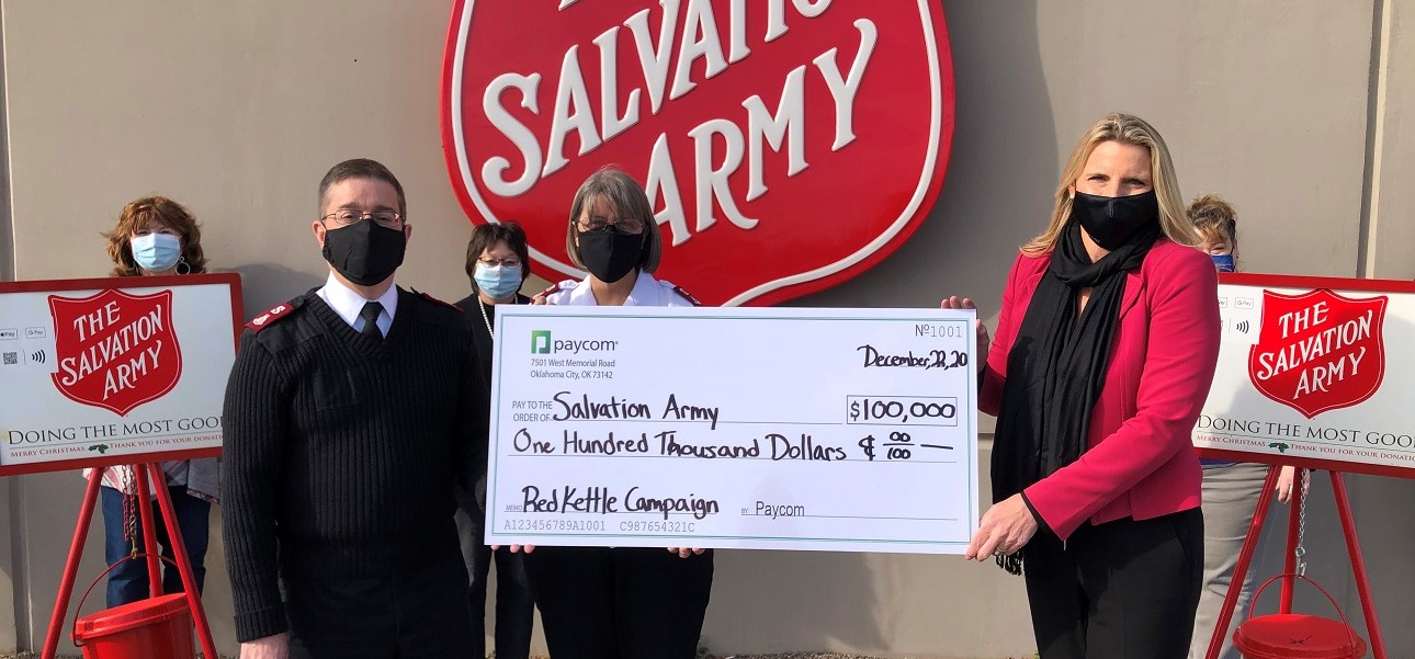 and its Employees Give 100,000 to The Salvation Army Through