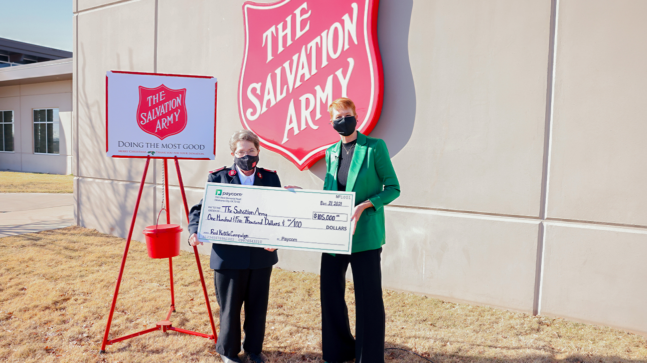 Gives 105,000 to Salvation Army Through Red Kettle Campaign