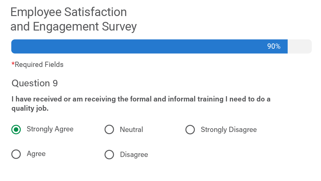 Text of a sample survey