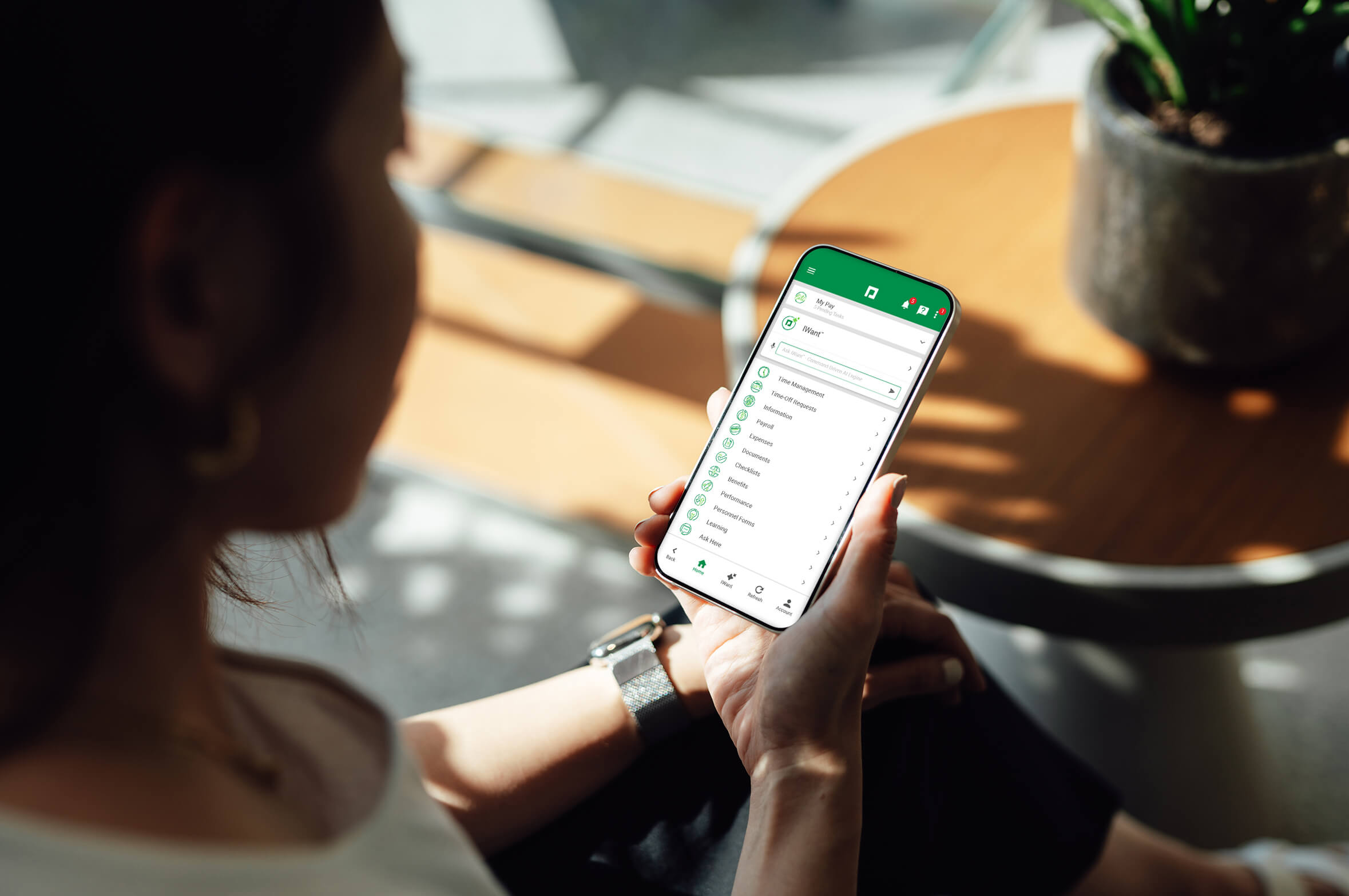 Using Paycom's Employee Self-Service on the Paycom mobile app.